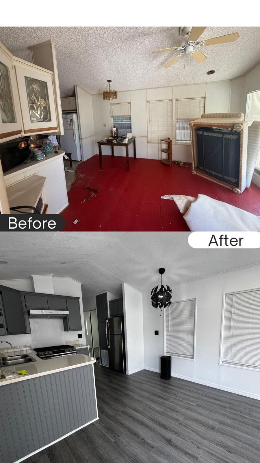 Project Modern Mobile Home Transformation Delight image